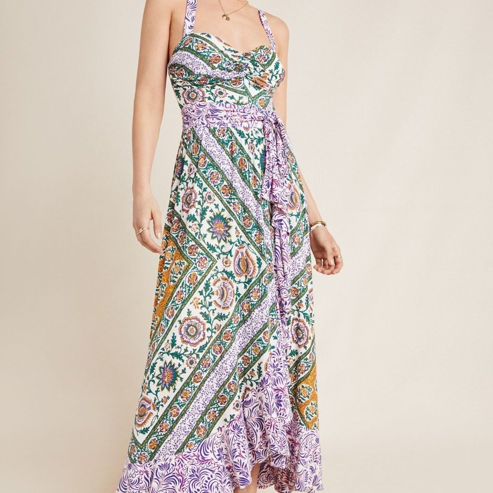 NWT Anthropologie Maeve Amaline Ruffled Maxi XS